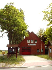 Das Feuerwehrhaus. Der Saal im 1. Stock dient für Veranstaltungen aller Art.